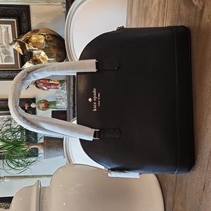 NWT Kate Spade Sadie Dome Satchel Black Saffiano Leather